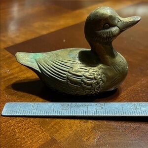 Vintage Brass Duck Figurine